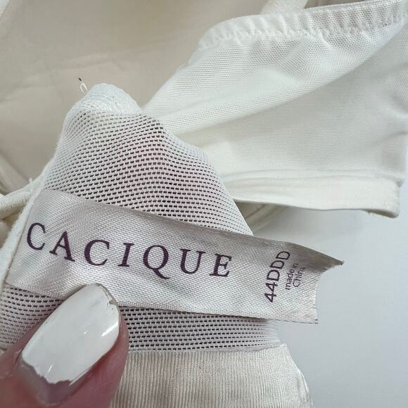 Cacique Lane Bryant plus size satin full coverage bra underwire size 44DDD - Picture 5 of 7